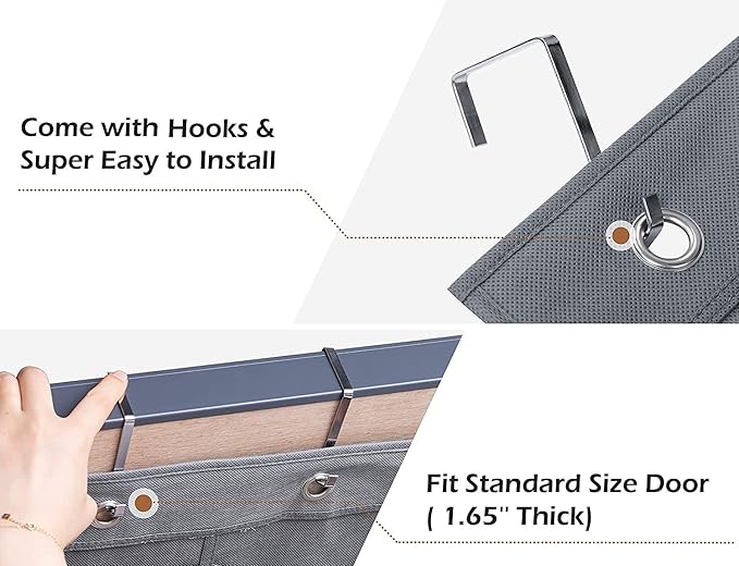 2 Packs Over The Door Hanging Closet Shoes Holder Organizer Shoe Storage Shoe - Image 3