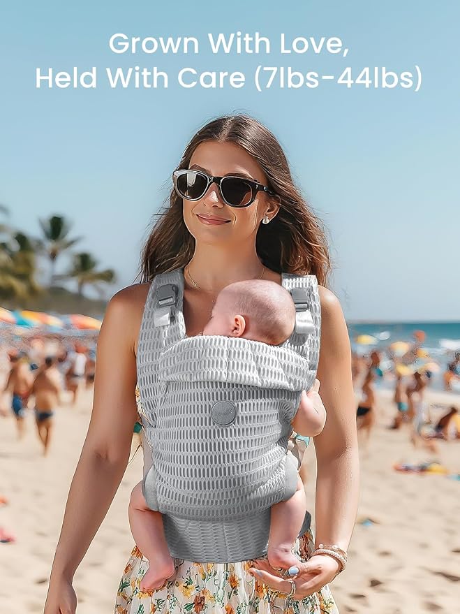 Grownsy Baby Carrier Newborn to Toddler, Ergonomic & Cozy Wraps - Image 8