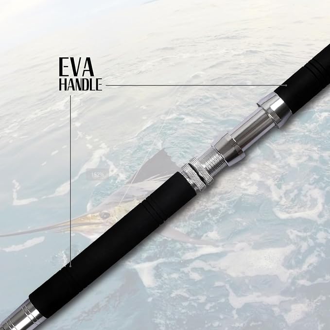 Fiblink Saltwater Offshore Heavy Trolling Fishing Rod Big Game Conventional - Image 5