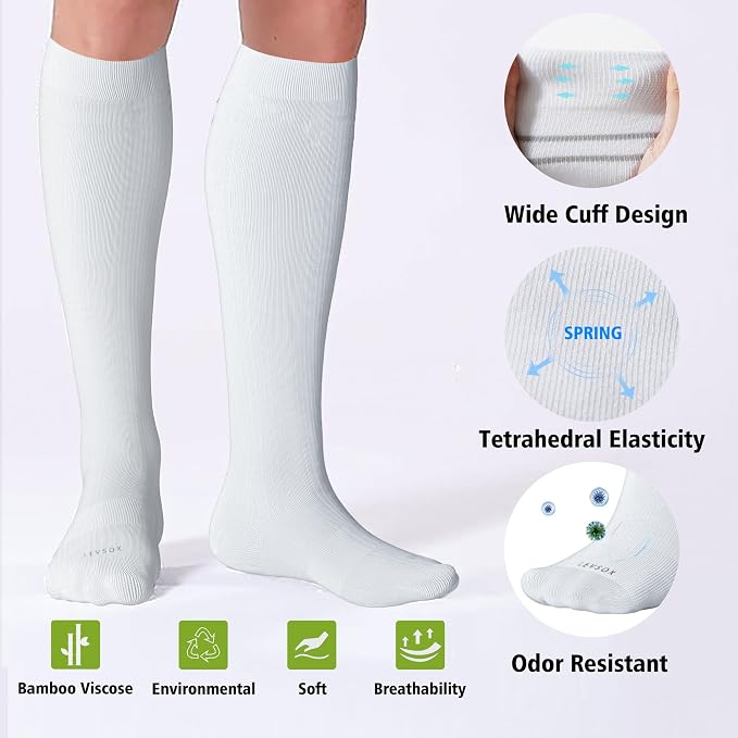 LEVSOX Compression Socks for Pregnant Women 20-30 mmHg Knee High Cute Funny - Image 3