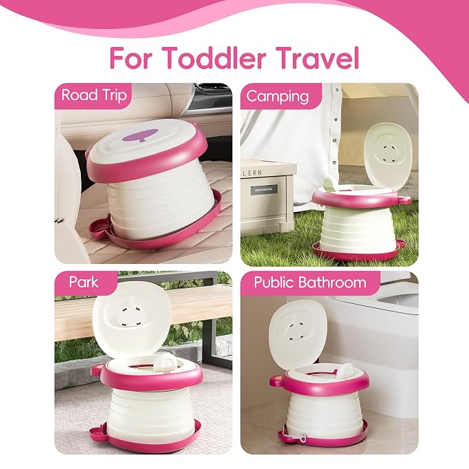 Travel Potty Seat for Toddler，Foldable Car Potty for Toddler, Portable Toilet - Image 7