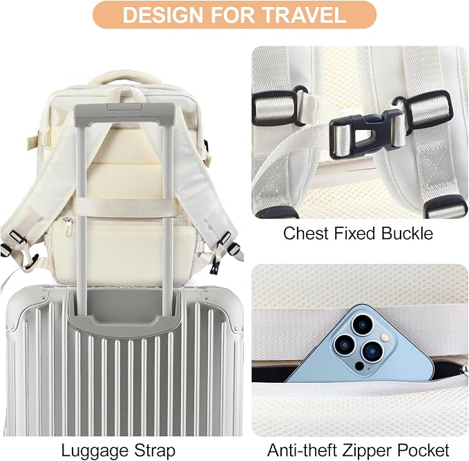Travel Laptop Backpack with USB Charging Port Business Anti Theft Water - Image 4
