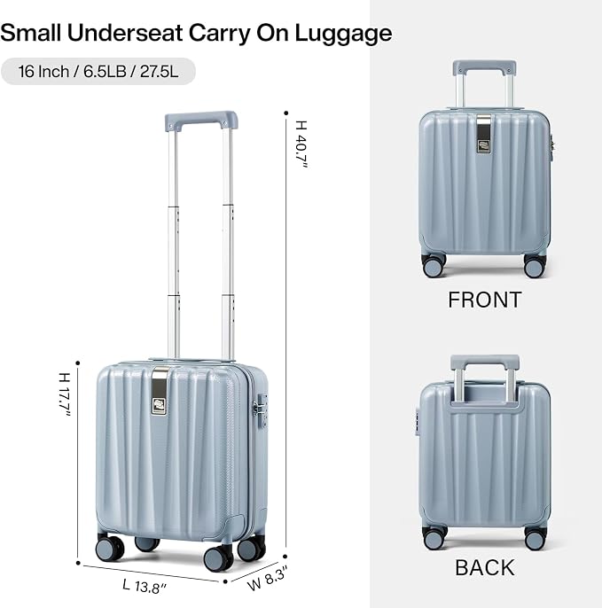 Hanke 16 inch Underseat Carry on Suitcases - Image 3