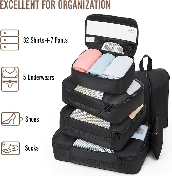 Veken 10 Set/8 Set Packing Cubes - Image 5