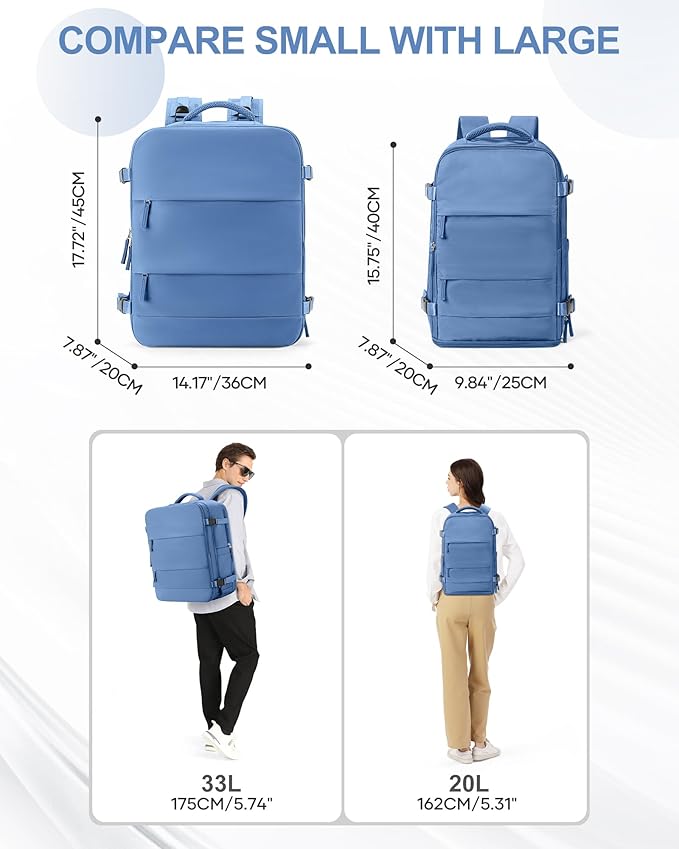 coowoz Travel Backpack for Women Man Carry On Backpack Mochila de Viaje - Image 6