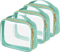TSA Approved Travel Toiletry Bag, 3 Pack Clear Makeup Bags by FAYORORY