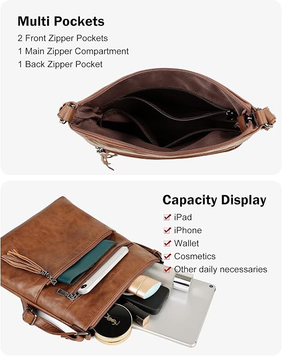 MASINTOR Crossbody Purses for Women, Adjustable Strap Shoulder Bag - Image 3