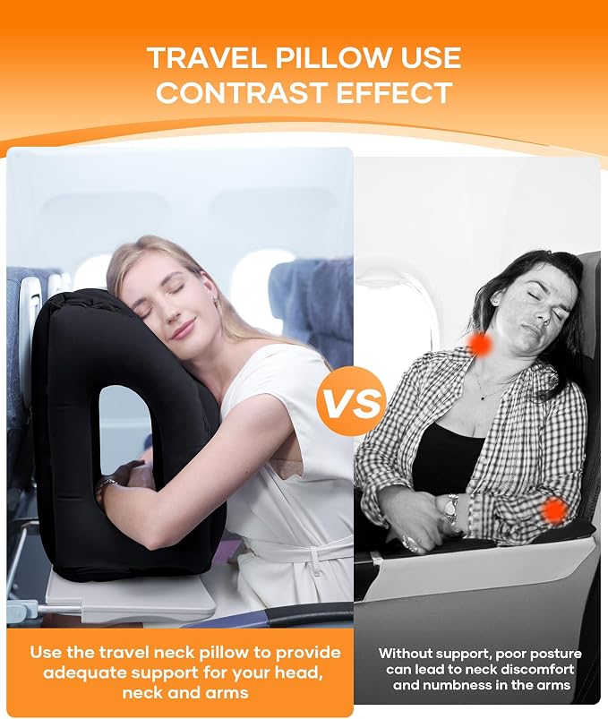 Sunany Travel Pillow, Upgraded Plane Pillow - Image 4