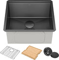 KRAUS Kore 21 Inch Undermount Workstation 16 Gauge Stainless Steel Single Bowl by KRAUS