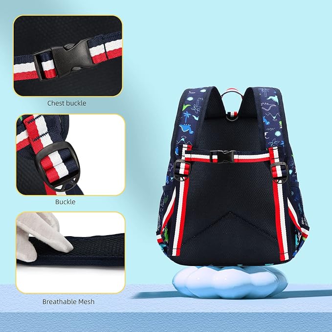 willikiva Cartoon Bus 12 Kindergarten Backpack - Image 4