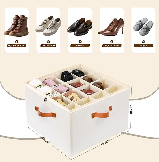 Shoe Organizer for Closet, Fits up to 16 Pairs Shoe Storage - Image 3