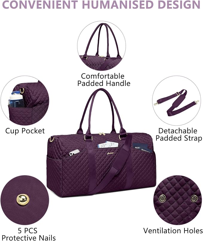 Women Duffle Weekender Travel Bag: Large Duffel Bags - Image 3