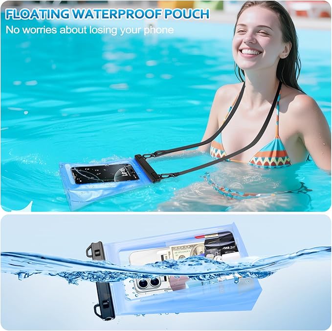 Large Waterproof Phone Pouch, Floating Waterproof Bag, IPX8 Dry Bag - Image 7