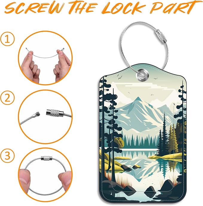 Mesmerizing Mountain Lake Scenery Luggage Tag - Image 4