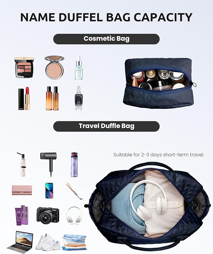 Gifts for Granddaughter-Initial Duffle Bag - Image 3