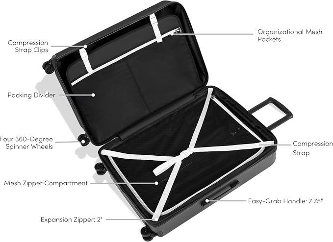 Sherpani Meridian, 22 Inch Carry On Luggage Airline Approved, Rolling Hardside - Image 5