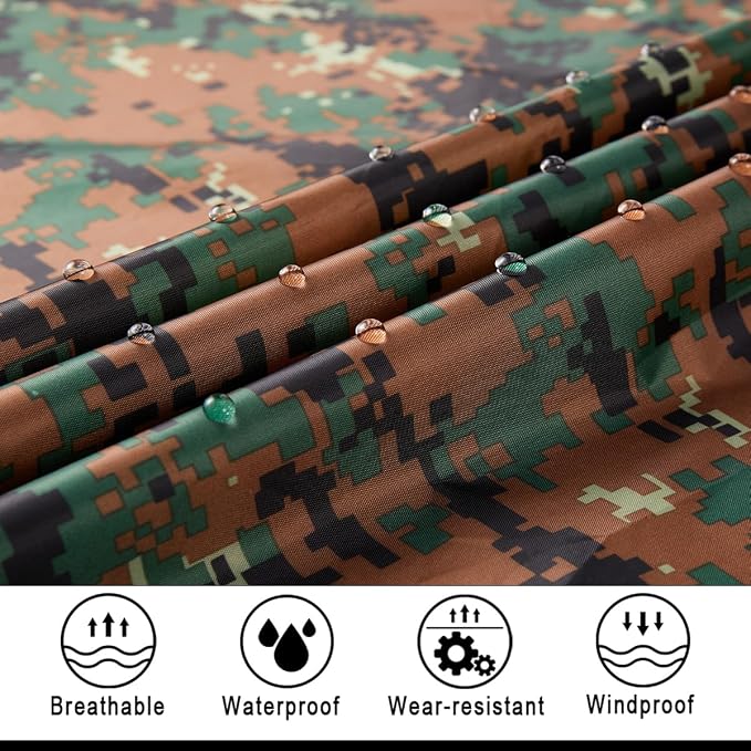 salamra Hooded Rain Poncho Waterproof Raincoat Jacket - Image 4