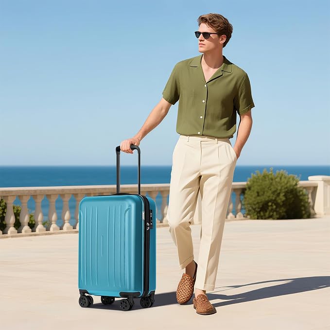 KYME Suitcase Hardshell With Double Spinner Wheels, PC+ABS TSA Lock Travel - Image 2