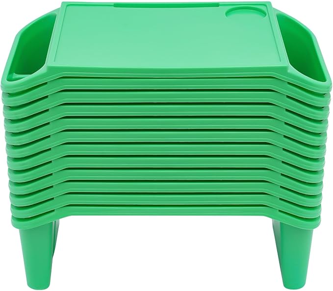 12 Pcs Kids Lap Desk Tray, 19.7×9.8×7.1In Portable Lap Bed Table by Unknown