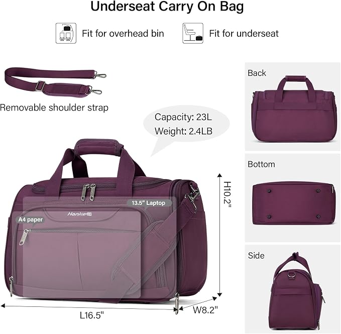 Hanke Underseat Carry On luggage Bags - Image 2