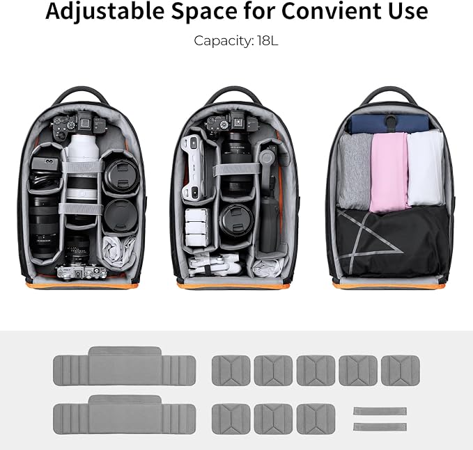 K&F Concept Camera Backpack for Photographers Large Waterproof Photography - Image 3