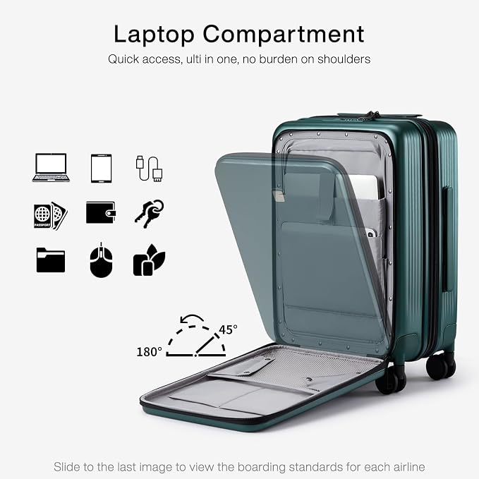 Hanke Grace Expandable Carry On Luggage - Image 11