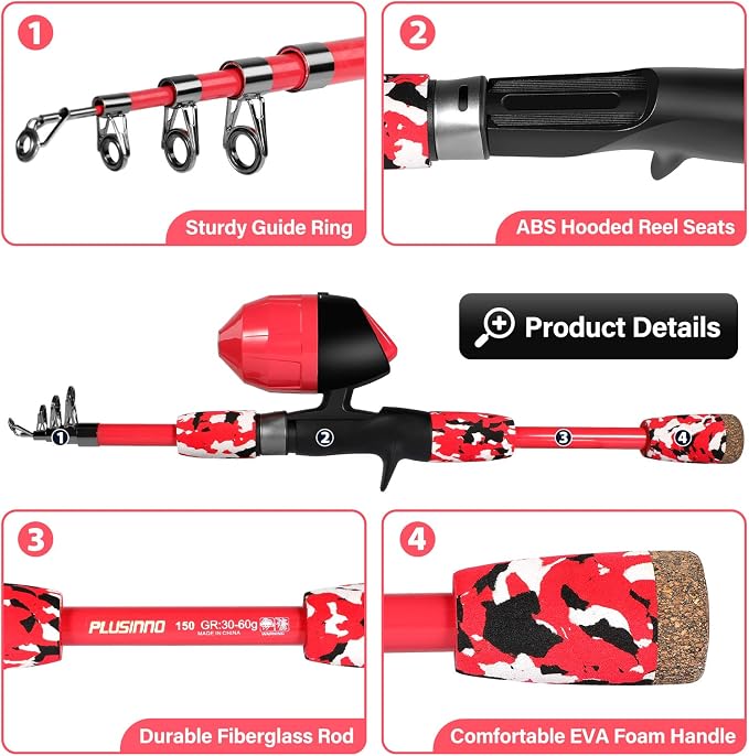 PLUSINNO Kids Fishing Pole - Image 2