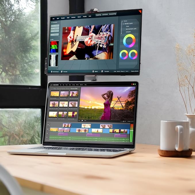 Kado Metal Portable Monitor Stand Tripod, 100x100mm 75x75mm Wall/Arm Mount - Image 3