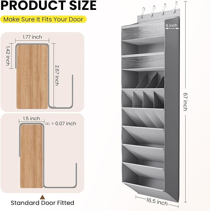 Over the Door Shoe Organizer for Closet, Shoes Rack - Image 5