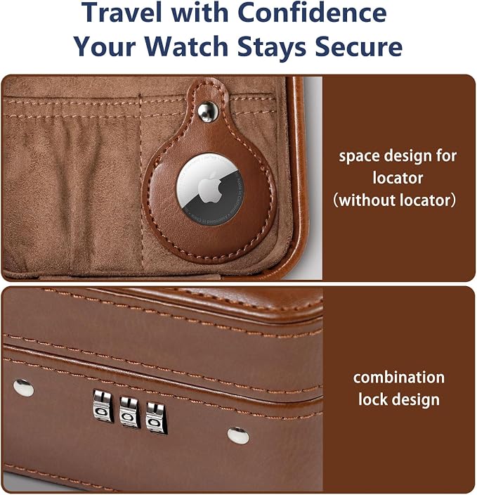 KAMIER Watch Travel Case with Combination Lock - Image 2