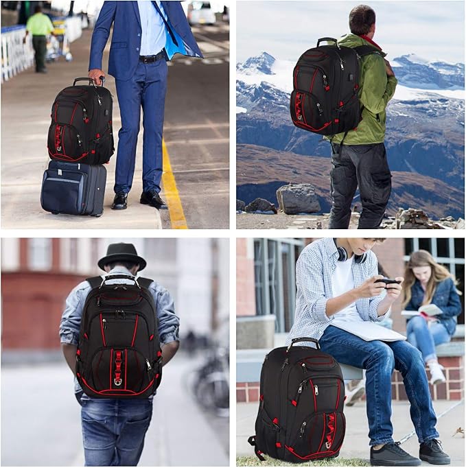 Laptop Backpack, 55L Capacity, TSA Approved, RFID Anti-Theft, USB Charging Port - Image 7