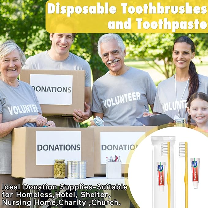HOFASON Disposable Toothbrushes Pack of 50, Nursing Home - Image 4