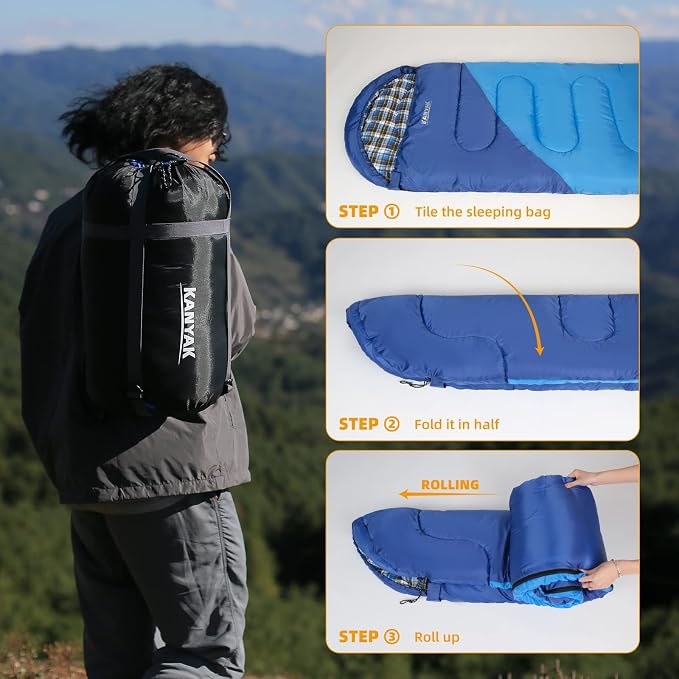 Camping Sleeping Bag, 32℉ Sleeping Bags - Image 5