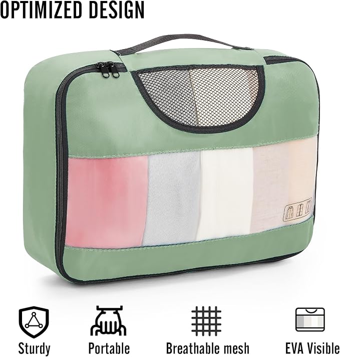 Veken 8 Set Packing Cubes for Travel Essentials, Suitcase Organizer Bags in 4 - Image 4