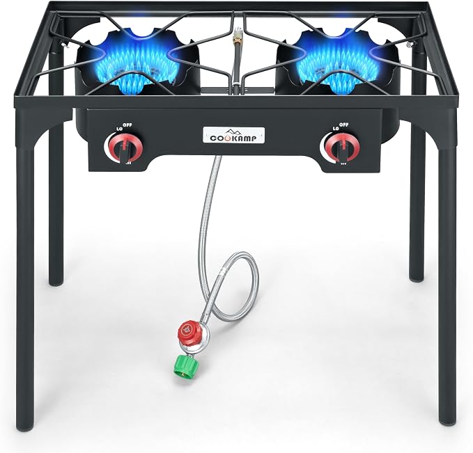 High Pressure Double Propane Burner Outdoor Camping Stove by COOKAMP