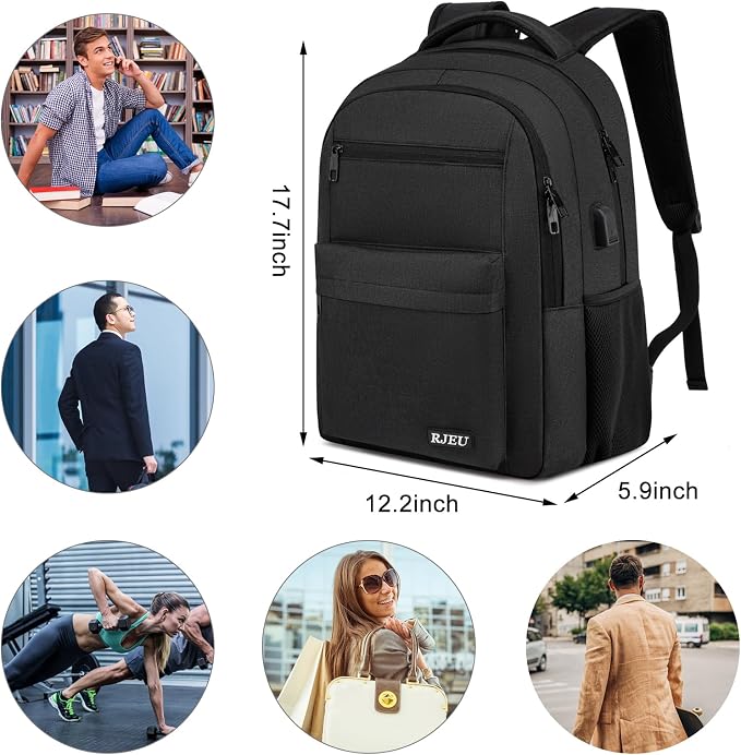 School Backpack for Teen Boys 15.6 Inch, USB Charging Port & Anti-Theft Water - Image 4