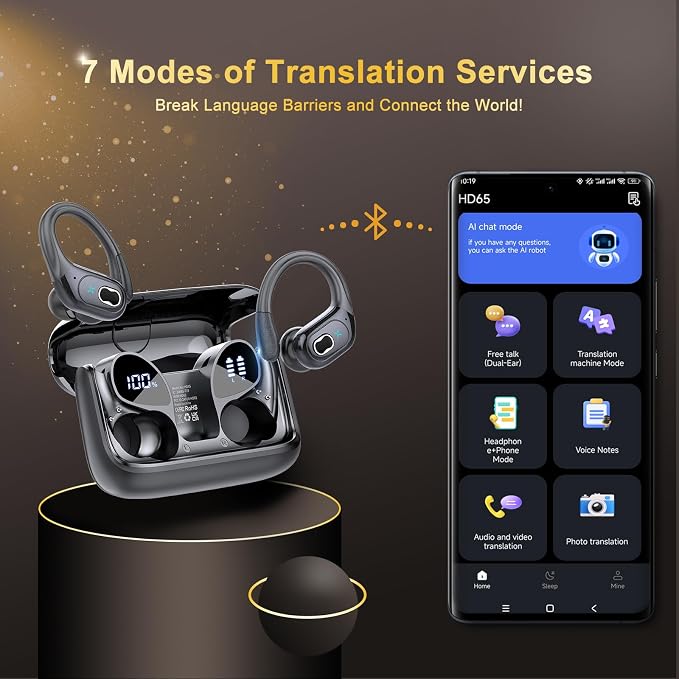 AI Translation Earbuds Real Time, 164 Language Translator Earbud 3-in-1 - Image 4
