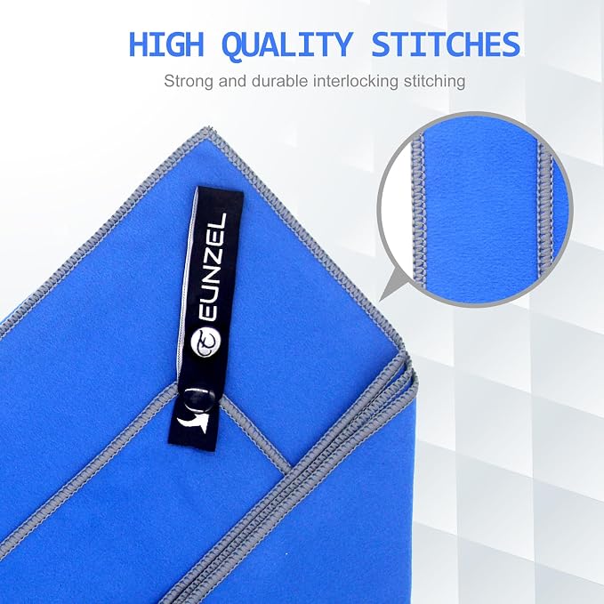 Eunzel Quick Dry Camping Towel, Microfiber Travel Towel 3 Size at 1 Pack - Image 3