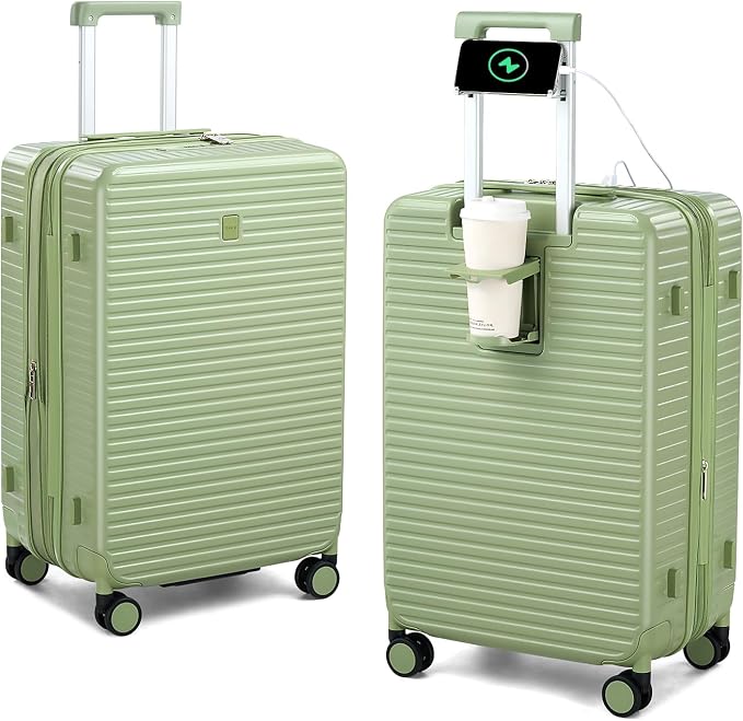 Hard Shell Suitcases Travel Expandable Luggage, 24 Inch Check in Luggage by HanTrip