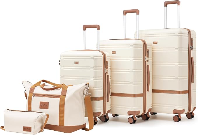 Luggage Sets 3 Piece with spinner wheels, PC+ABS Hard Shell Travel Luggage by Unknown