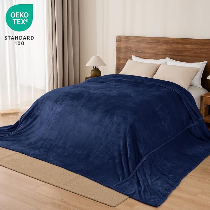 PHF Oversized King Fleece Blanket 120"x120", No Shed No Pilling Big Soft Blanket - Image 5