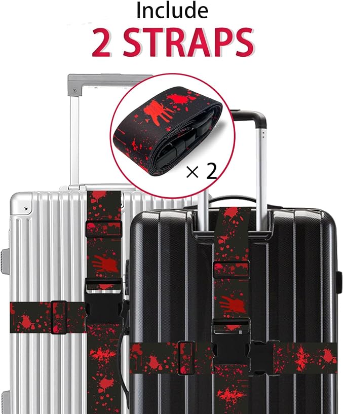 Horror Luggage Straps for Suitcases TSA Approved, Luggage Identifiers for - Image 3