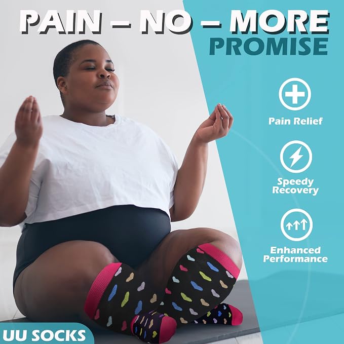 Medical Compression Socks for Women and Men 3 Pairs 20-30 mmHg Knee High - Image 4