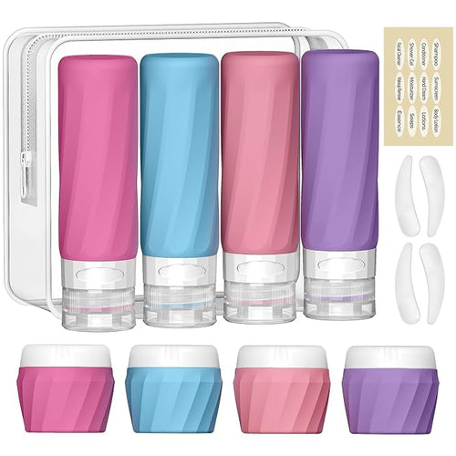 14pack Travel Bottles for Toiletries, TSA Approved Travel Size Toiletries by Silevoler