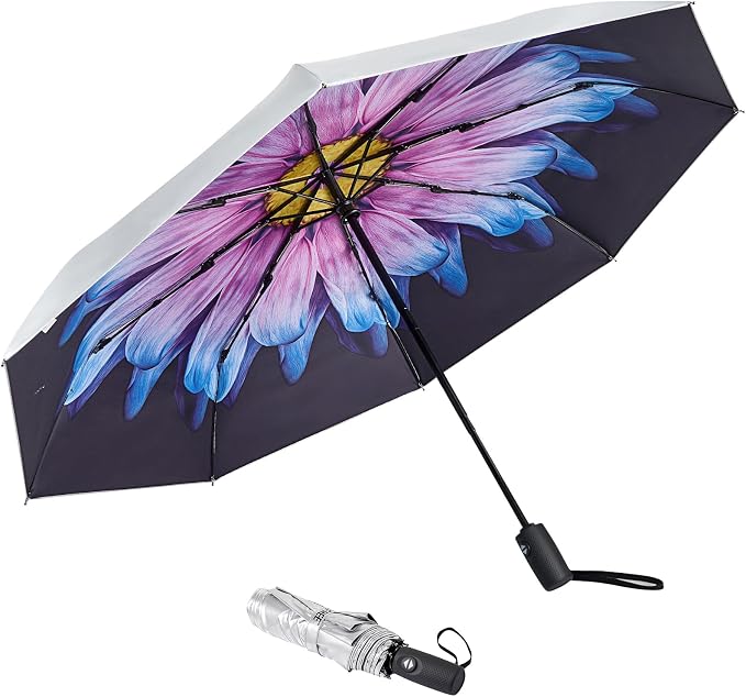 G4Free UPF 50+ UV Protection Large Travel Umbrella 42/46 Inch Auto Open Close by G4Free