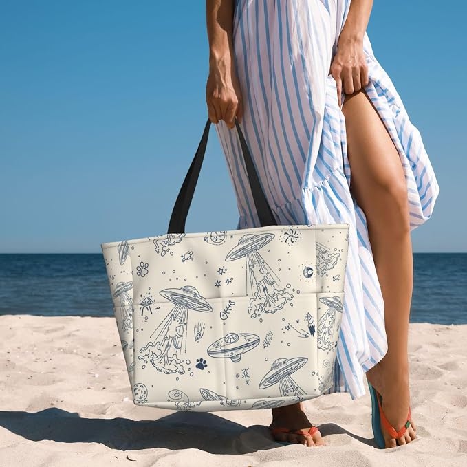 Beach Bag for Women Beach Tote Bag Waterproof Sandproof Large Bags - Image 6