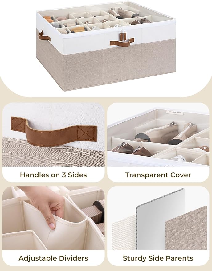 StorageWorks Shoe Organizer for Closet, Fits up to 24 Pairs, Shoe Cubby Storage - Image 2