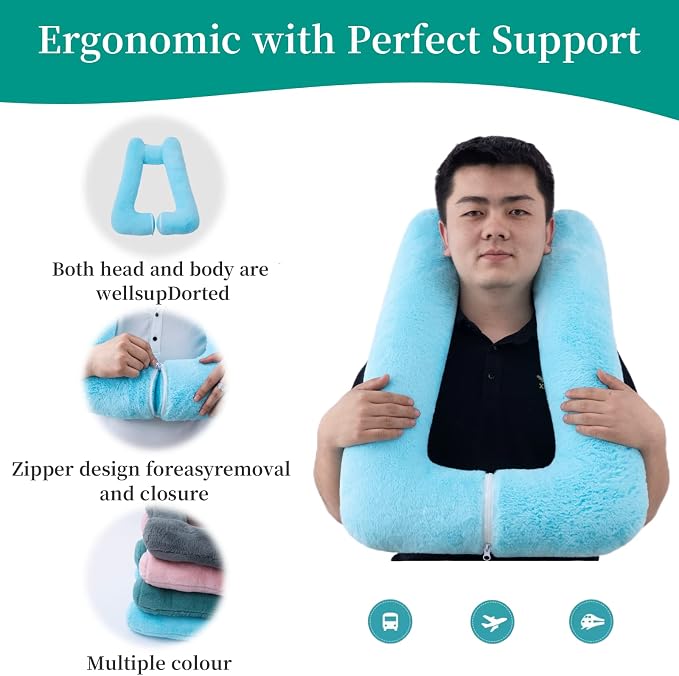 Travel Pillow Upgraded Version of Aircraft Travel Neck Pillow - Image 4