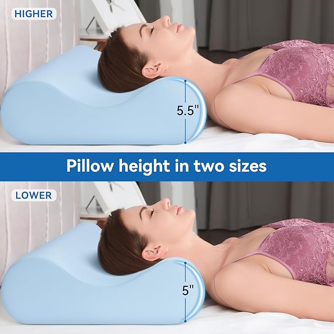 AM AEROMAX Queen Size Firm Contour Memory Foam Pillow, Cervical Pillow - Image 2