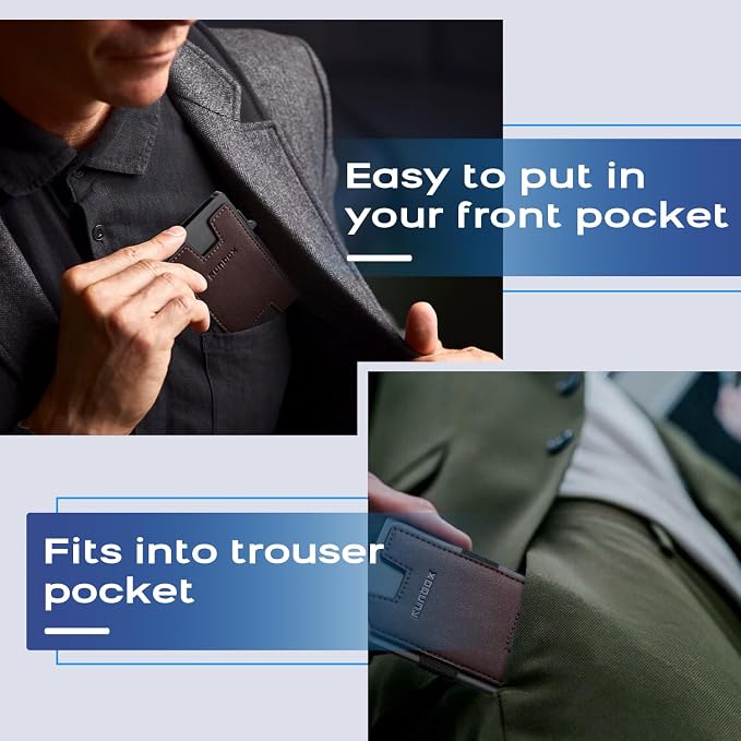 Mens Business Card Holder, Slim Card Wallet - Image 6